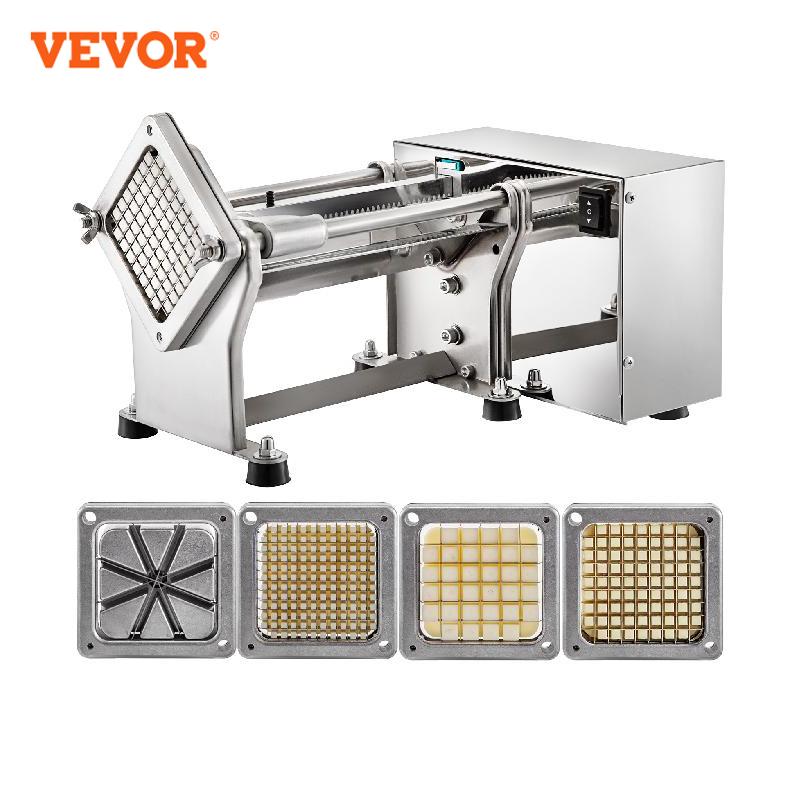 VEVOR Electric Vegetable Cutter Horizonal Fruit Silcer 4 Replaceable Blades Stainless Steel Food Processors for Home Appliances - youronestopstore23