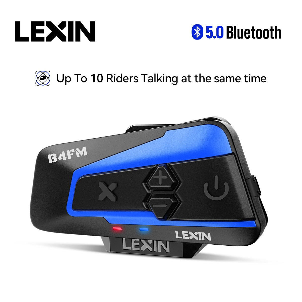 Brand Lexin LX-B4FM-X for 10 Riders Intercom Motorcycle Bluetooth Helmet Headsets BT Moto Intercomunicador with FM Radio - youronestopstore23