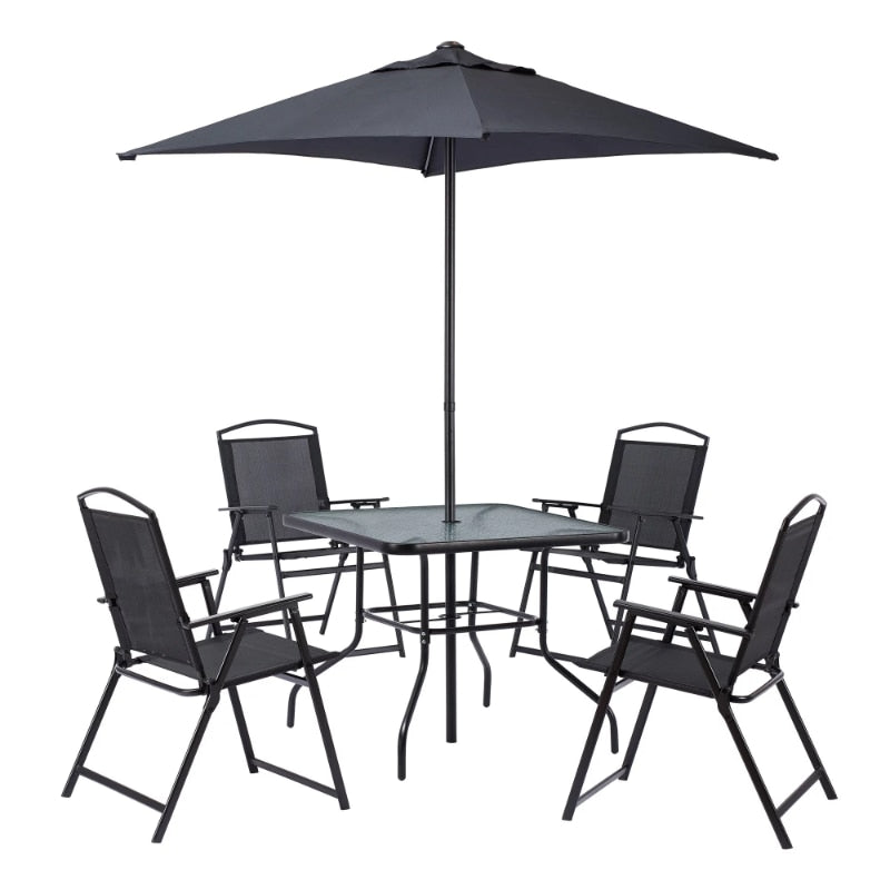Mainstays Albany Lane 6 Piece Outdoor Patio Tables Chairs Set - youronestopstore23