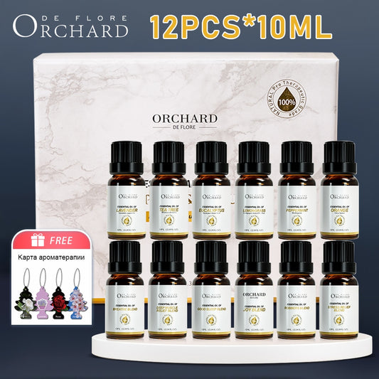 Orchard Distilled Oils Essential 12pcs Diffuser Essential Oils For Candle Making Soap Perfume Soap Spa Products Aroma Oil - youronestopstore23