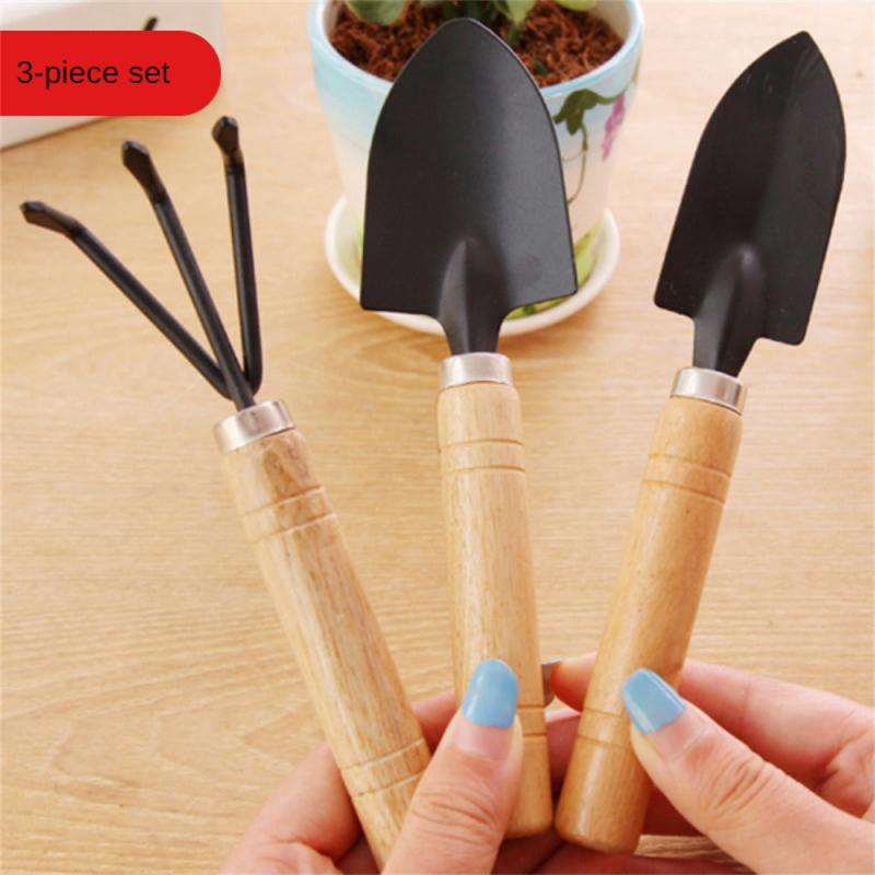 Portable Three-piece Set Spade Shovel Harrow 3pcs  Garden Supplies Plant Tool Mini - youronestopstore23