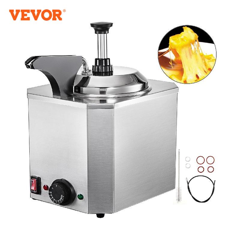 VEVOR Electric Nacho Cheese Warmer Dispenser W/ Pump Food-Grade Stainless Steel for Melting Hot Fudge Caramel Chili Curry Sauces - youronestopstore23