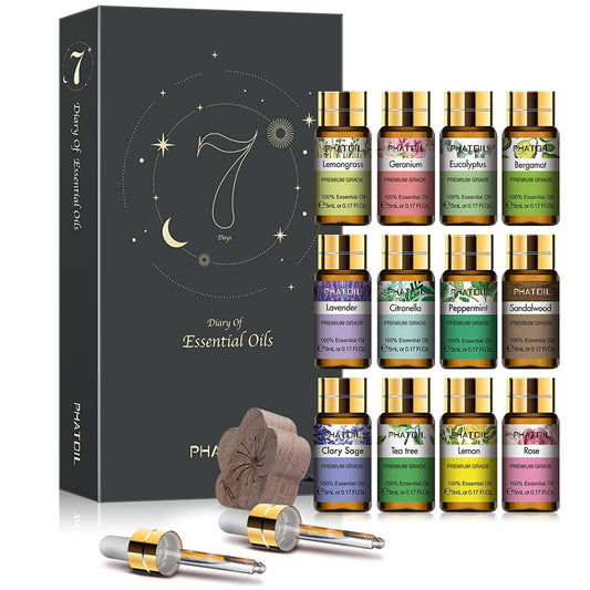 PHATOIL Pure Natural Aromatherapy Essential Oils Set for Candles Scented Aromatic Diffuser Essences for Humidifier Essential Oil - youronestopstore23