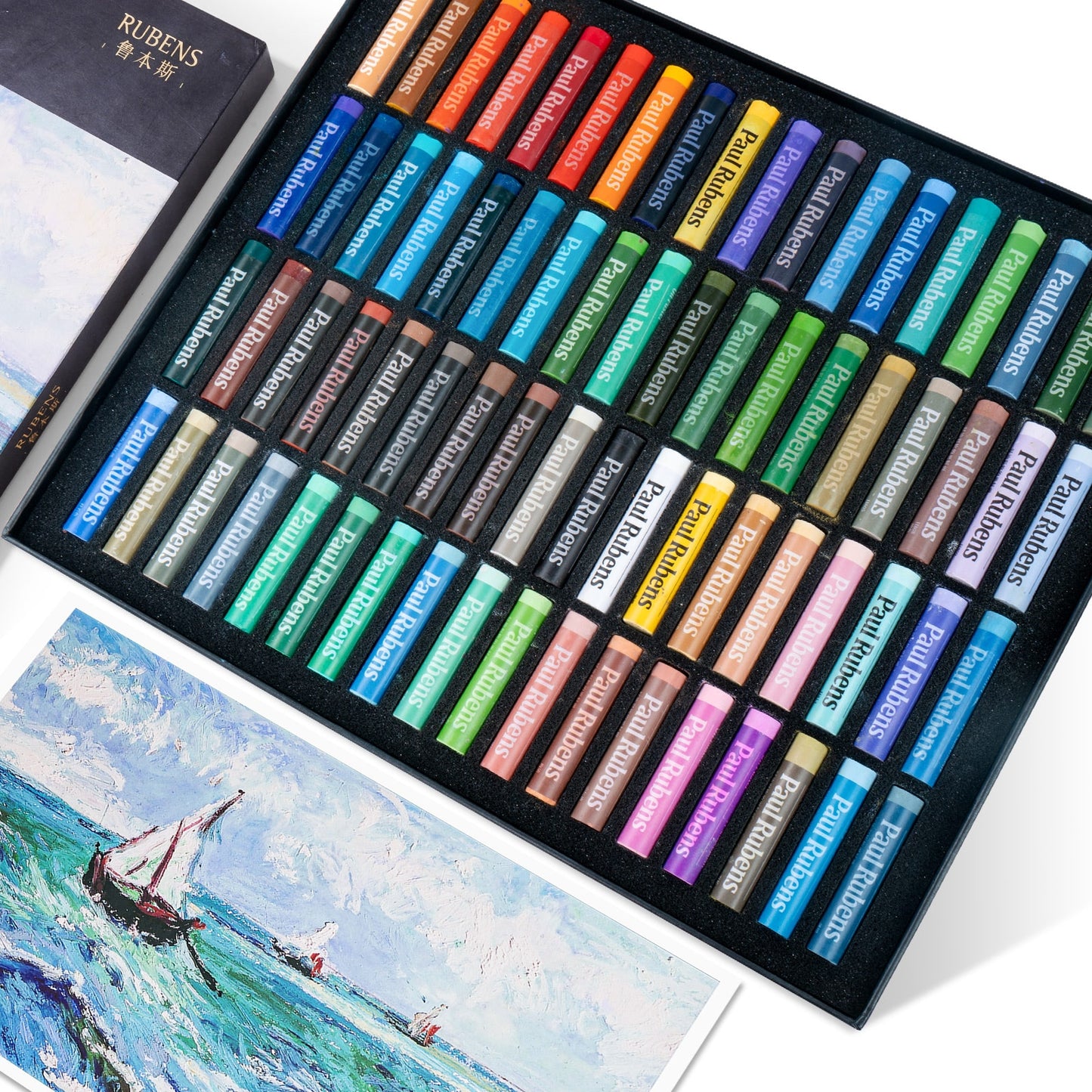 Paul Rubens 72 Colors Oil Pastel Professional Soft Oil Crayons for Painting Seascape Artist Art Supplies - youronestopstore23