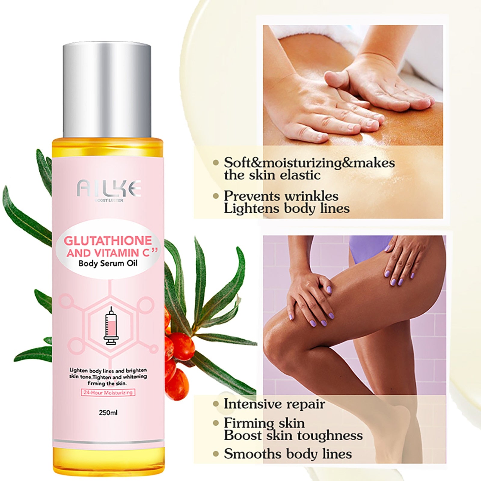 AILKE Moisturizing And Brightening Skin Tone Massage Essential Oil Suitable Feet Knees Knuckles,Remove Melanin Body Care Product - youronestopstore23