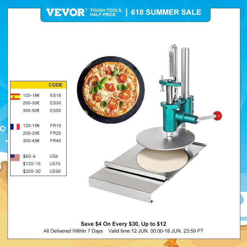 VEVOR 7.8in Manual Pizza Dough Press Machine Home Big Roller Sheeter Pasta Maker Pastry Flattening Presser Kitchen Appliance - youronestopstore23